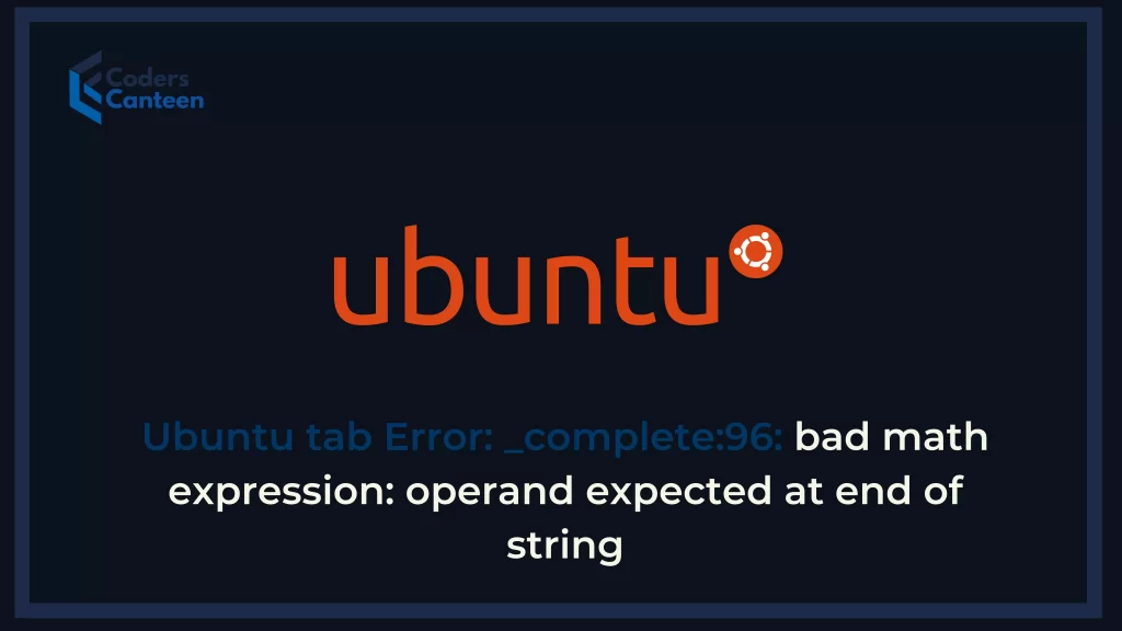 Ubuntu tab Error